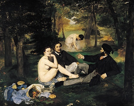 Nếu nàng Mona Lisa biết chụp ảnh “tự sướng”...! - 9 Bức “Tiệc trưa trên bãi cỏ” - Édouard Manet vẽ năm 1862-1863.