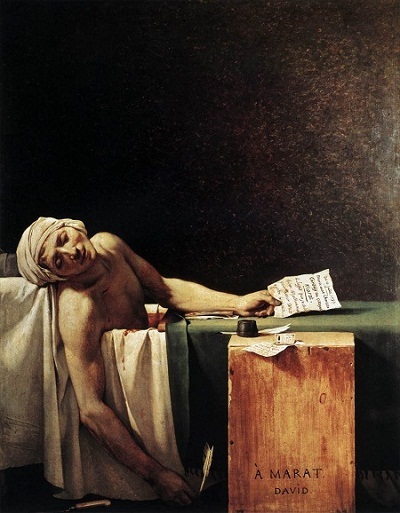 Nếu nàng Mona Lisa biết chụp ảnh “tự sướng”...! - 21 Bức “Cái chết của Marat” - Jacques-Louis David vẽ năm 1793.