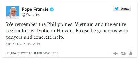 Giáo hoàng Francis kêu gọi thế giới giúp đỡ Philippines và Việt Nam - 2 Giáo hoàng Francis kêu gọi thế giới giúp đỡ Philippines và Việt Nam