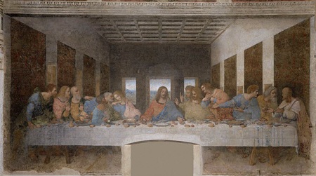 Sự thật thú vị về danh họa Leonardo Da Vinci - 7 Bức Last Supper Chirst được vẽ trong khoảng những năm 1490.