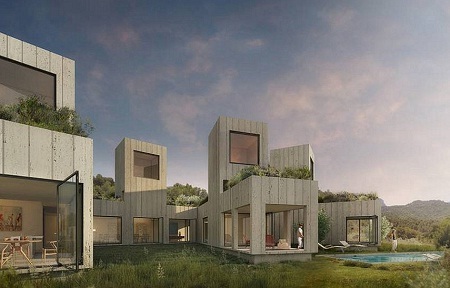 Hai kiến trúc sư người Mỹ Michael Meredith và Hilary Sample là tác giả của tòa nhà hình học