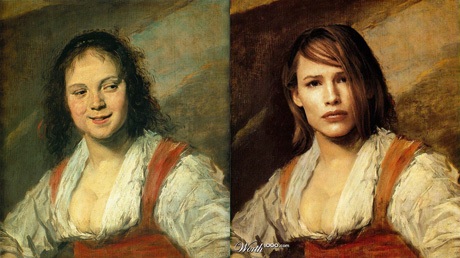 Nghệ sĩ đẹp lộng lẫy khi hóa thân vào tranh cổ - 7 Nữ diễn viên Jennifer Garner trong bức “Cô gái Gypsy” (Frans Hals - 1630)