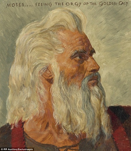 Ảnh hậu trường quý hiếm của bộ phim thành công nhất mọi thời đại - 11 Một bức tranh khắc họa một trong những tạo hình của Charlton Heston.