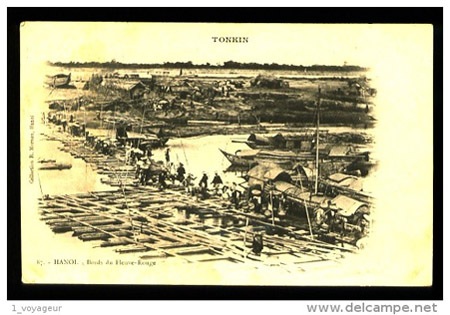 Sông Hồng - hình ảnh quý hiếm về một dòng chảy huyền thoại - 1 Ảnh chụp ven sông Hồng chụp vào khoảng năm 1900.