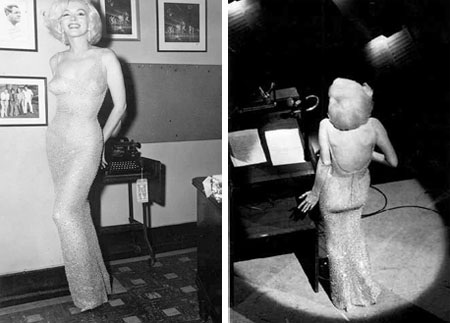 Bê bối tình cảm của cựu Tổng thống Mỹ Kennedy lại bị “đe dọa” - 1 Marilyn Monroe xuất hiện tại bữa tiệc mừng sinh nhật thứ 45 của Tổng thống Kennedy.