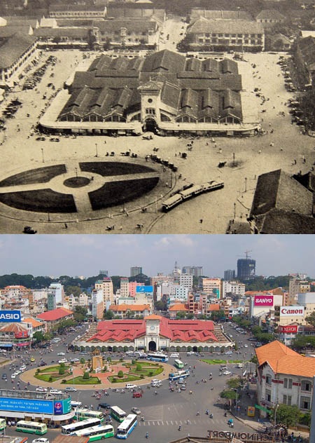 Sự thay đổi của khu chợ qua năm tháng.