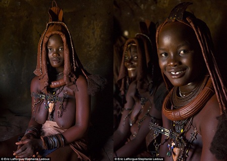 Cách làm đẹp “có một không hai” của thổ dân Châu Phi - 11 Một cô dâu người Himba và n