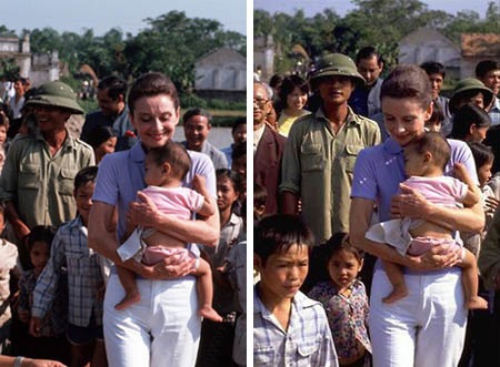 Hình ảnh minh tinh Audrey Hepburn đến Việt Nam và mặc váy thổ cẩm - 4 Minh tinh điện ảnh Audrey Hepburn đã đến Việt Nam và mặc thổ cẩm