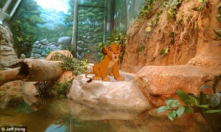Chuyện xảy ra khi các nhân vật cổ tích bước vào đời thực - 9 Chú sư tử Simba trong “Lion King” (Vua sư tử -1994) bị nhốt trong một vườn thú.
