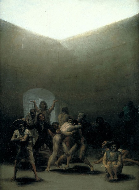 Bức “Khoảnh sân của những người điên” (1794)