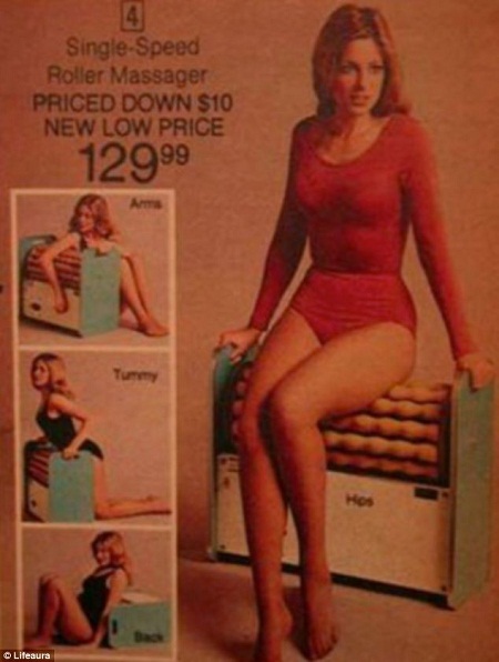 Làm đẹp như… “hành xác” ở thế kỷ 19 - 10 Thập niên 1960 cho ra đời cỗ máy mát-xa dành cho nữ giới, hứa hẹn giúp “giải tán” mỡ thừa.