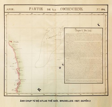 Tấm bản đồ số 106 cho thấy rõ quần đảo Paracels (Hoàng Sa) thuộc Đế chế An Nam