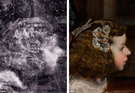 Danh họa Velázquez ban đầu khắc họa nhân vật người hầu gái với một chiếc mũi lớn hơn.