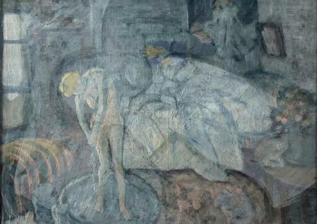 Người đàn ông bí ẩn trong bức tranh người phụ nữ đang tắm của Picasso - 2 Độc giả có thể nhận ra những đường nét kỳ lạ nằm lờ mờ phía dưới bức “The Blue Room”?