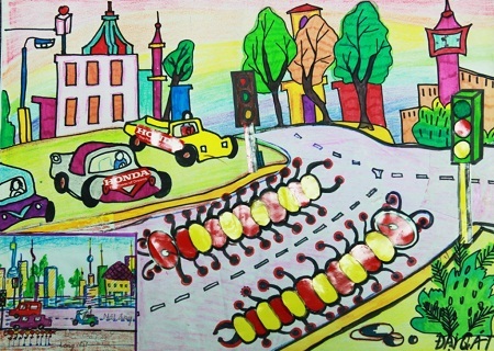 Ý tưởng “Con rết làm giảm tốc độ phương tiện giao thông”.