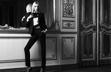 Vẻ đẹp nữ quyền trong thiết kế tuxedo dành cho nữ - 5 Một thiết kế tuxedo nữ của Saint Laurent