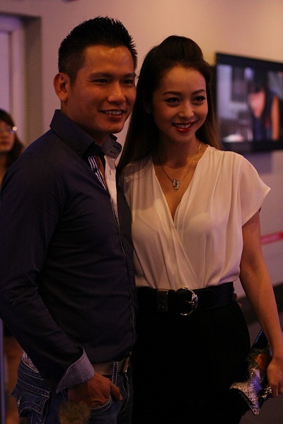 Từ trái qua phải: Người đẹp Lương Thu Hương, diễn viên Trần Bảo Sơn và người mẫu Huyền Thư