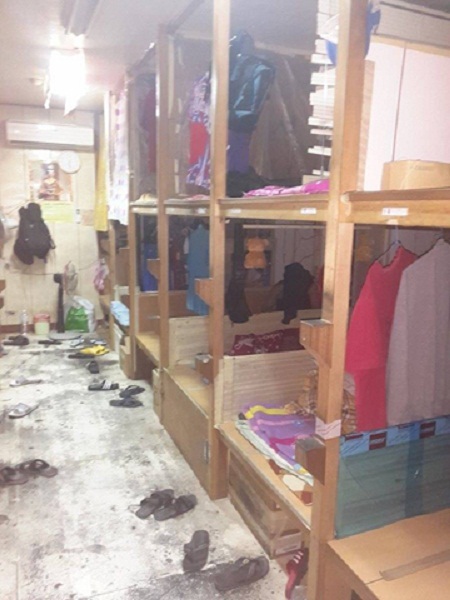 Lao động Việt mưu sinh ở xứ Đài - 3 Một trong những phòng trọ của công nhân Việt tại Đài Trung.