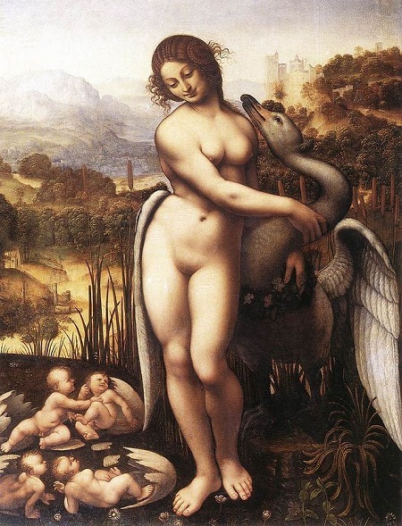 Hình tượng nàng Leda và con thiên nga trong nghệ thuật - 1 Bức vẽ của Leonardo da Vinci