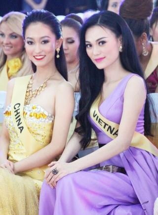 Người mẫu Cao Thùy Linh sẽ bị phạt 30 triệu vì thi “chui“? - 1 Hình ảnh Cao Thùy Linh tại cuộc thi Miss Grand International 2014 ở Thái Lan