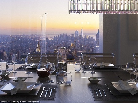 Tầm nhìn từ một phòng ăn.