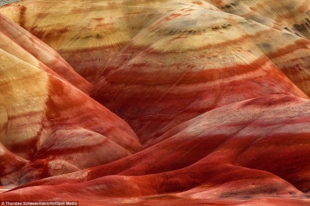 Bề mặt sa mạc Alvord, bang Oregon, Mỹ có một sắc xanh kỳ lạ.