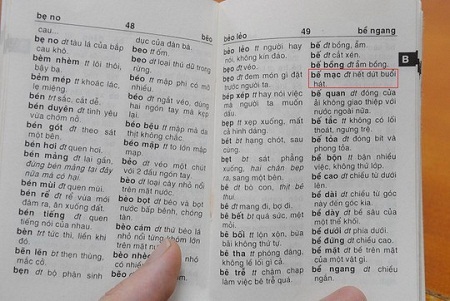 Cuốn từ điển tiếng Việt có trong Thư viện Quốc gia Việt Nam