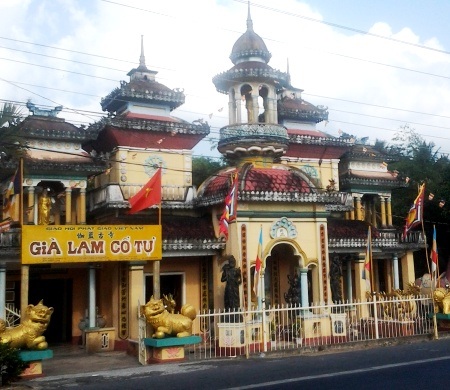 Chùa Già Lam Cổ Tự ở thị xã Ngã Bảy, tỉnh Hậu Giang.