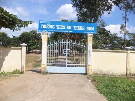 Trường THCS An Thạnh Nam - nơi cháu L. theo học.