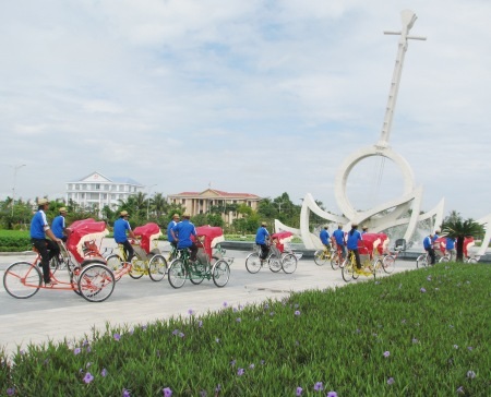 Xích lô du lịch tại Bạc Liêu. (Ảnh: Huỳnh Hải)