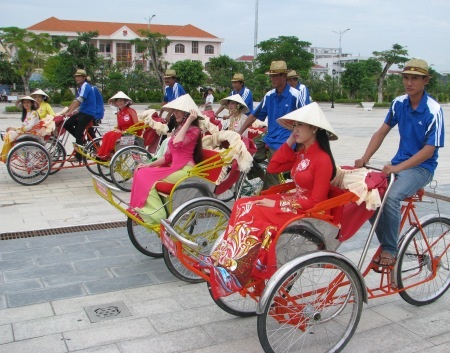 Xích lô du lịch tại Bạc Liêu. (Ảnh: Huỳnh Hải)