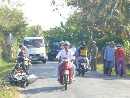 Hiện trường vụ tai nạn.