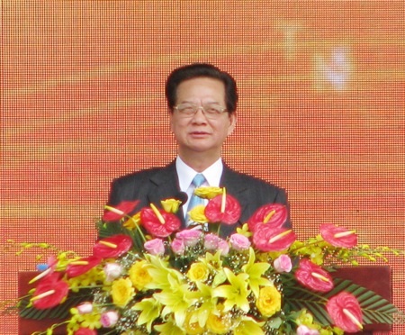 Thủ tướng Nguyễn Tấn Dũng phát biểu tại lễ kỷ niệm.