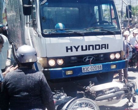 Hiện trường vụ tai nạn.