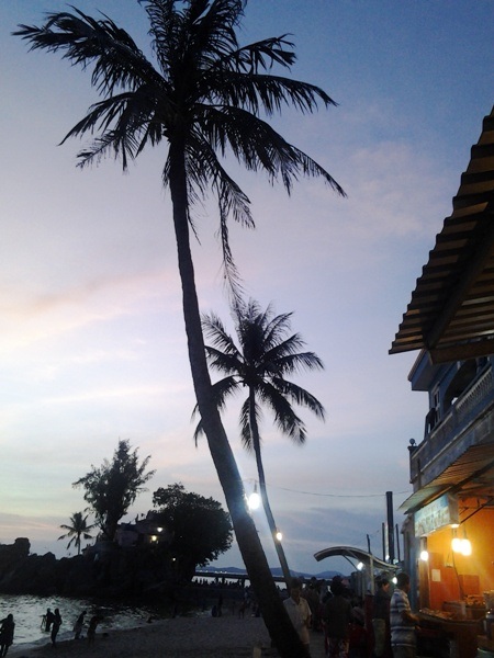 Mát mắt những hàng dừa xanh trên “đảo ngọc” Phú Quốc - 14 Hoàng hôn buông xuống bãi biển với những cây dừa tạo nên một phong cảnh rất thơ mộng.