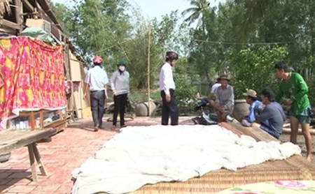 Một căn nhà bị sập ở huyện Ngọc Hiển, Cà Mau.