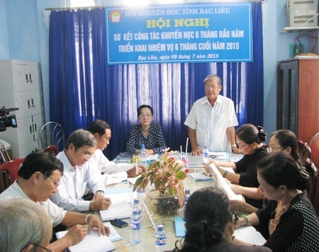 Hội Khuyến học tỉnh Bạc Liêu sơ kết 6 tháng hoạt động đầu năm 2015.