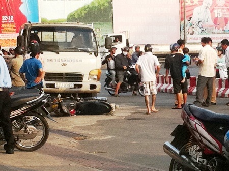 Hiện trường vụ tai nạn.