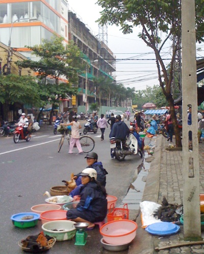 "Vấn nạn" chợ tự phát ở thành phố xanh  - 1