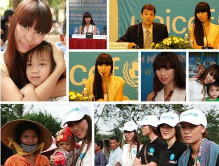 Hà Anh được tái bổ nhiệm làm đại sứ thiện chí của UNICEF - 2 Hà Anh với những hoạt động dưới vai trò đại sứ thiện chí của UNICEF