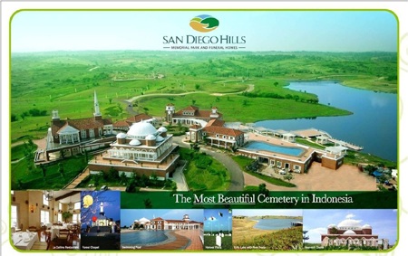 Toàn cảnh khu liên hợp nghĩa trang - giải trí Đồi San Diego tại Indonesia.