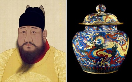 Phát hiện bình cổ quý hiếm từ đời nhà Minh tại Anh - 1 Chiếc bình khảm nạm hình rồng được làm dưới triều đại hoàng đế Tuyên Đức (1426-1435).
