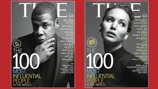 Nữ chính Oscar lọt top nhân vật ảnh hưởng nhất thế giới - 1 Hình bìa Jay Z và Jennifer Lawrence