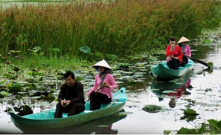 Còn gì tuyệt vời hơn khi được nghe câu hò Đồng Tháp giữa đồng sen bát ngát