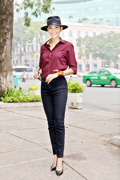 Á hậu Trương Thị May thu hút với vẻ đẹp… cao bồi