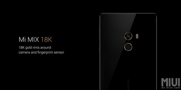 Xiaomi ra cặp smartphone màn hình cong, Mi Note 2 là bản sao của Note7 - 3 Viền camera và cảm biến vân tay phiên bản cao cấp của Mi MIX được mạ vàng 18k