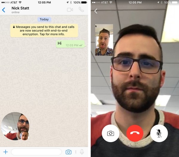 WhatsApp - Ứng dụng hơn 1 tỷ người dùng đã có tính năng gọi điện video - 1 Giao diện gọi video trên WhatsApp tương tự các ứng dụng liên lạc qua Internet khác