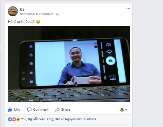 Điện thoại 4 camera lần đầu ra mắt tại Việt Nam - 3 CEO Ngô Nguyên Kha tiết lộ hình ảnh màn hình xu hướng vô cực trên trang cá nhân.
