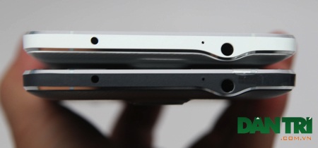 Trên đỉnh máy là ngõ ra âm thanh, hồng ngoại và micro