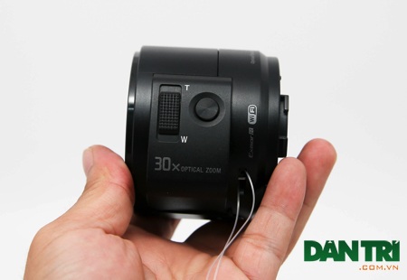 Đập hộp máy ảnh di động Sony QX30 chính hãng tại Việt Nam - 5 Phím chụp ảnh và Zoom